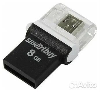 Флэшка USB - micro usb 8Gb двусторонняя, OTG
