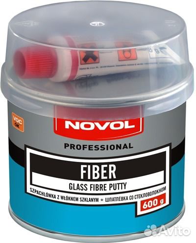 Шпатлевка со стекловолокном Novol Fiber (600 г)