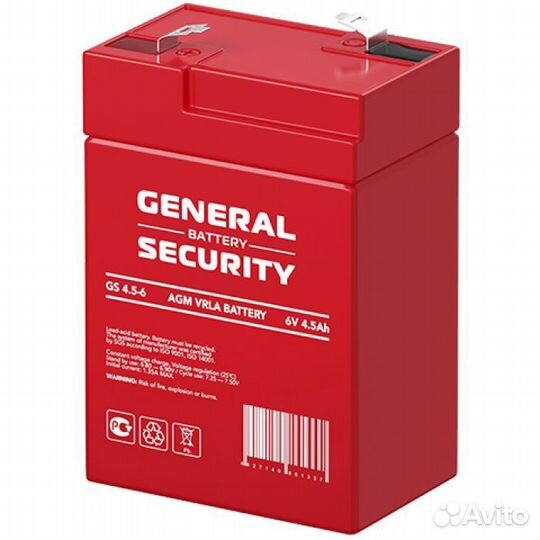 Аккумулятор General Security GS 4.5-6 оптом