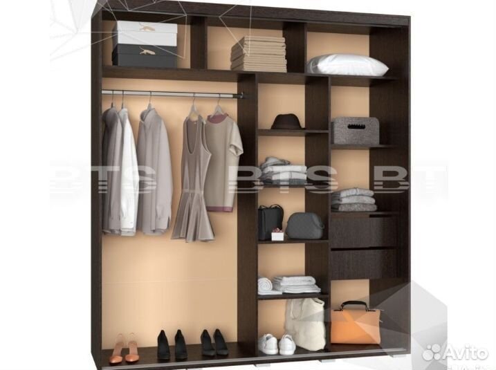 Шкаф купе крафт 6