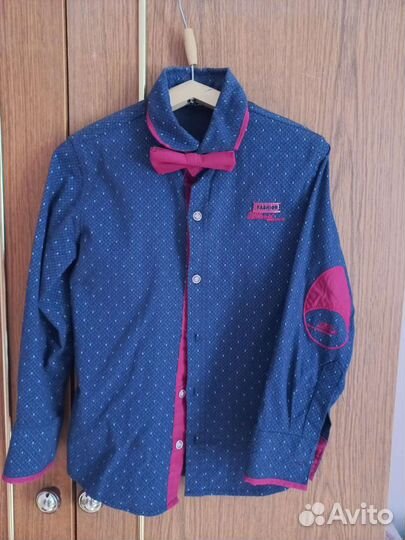 Рубашка с бабочкой для мальчика, брючки на 4-5 лет