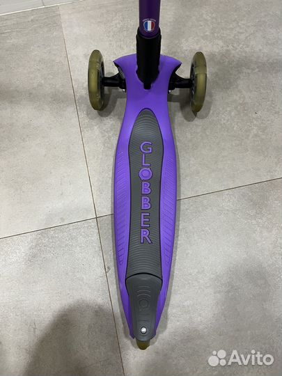 Самокат Globber Junior Foldable Lights фиолетовый