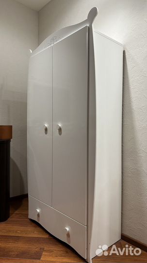 Шкаф двустворчатый детский белый Можга