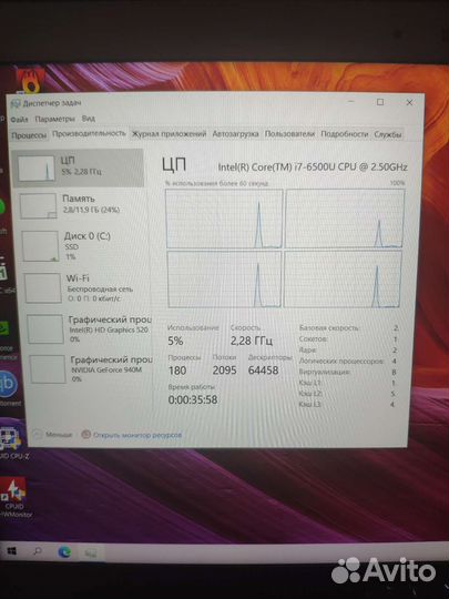 Ультрабук Asus Zenbook intel core i7/12gb ram/SSD
