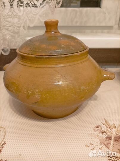 Глиняные горшки, плошка, миски