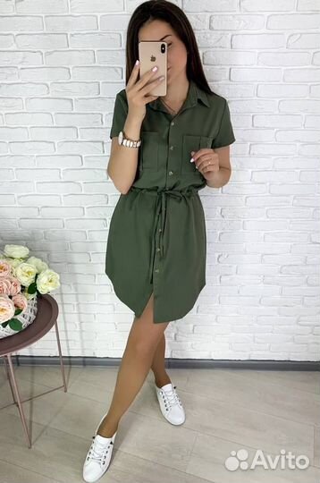 Стильное платье в трех цветах