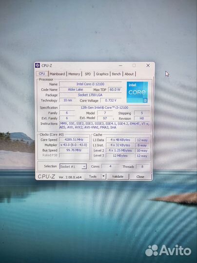 Процессор intel core i3 12100