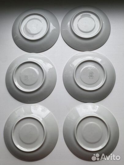 Блюдце 14см костяной фарфор, гдр 70 годы