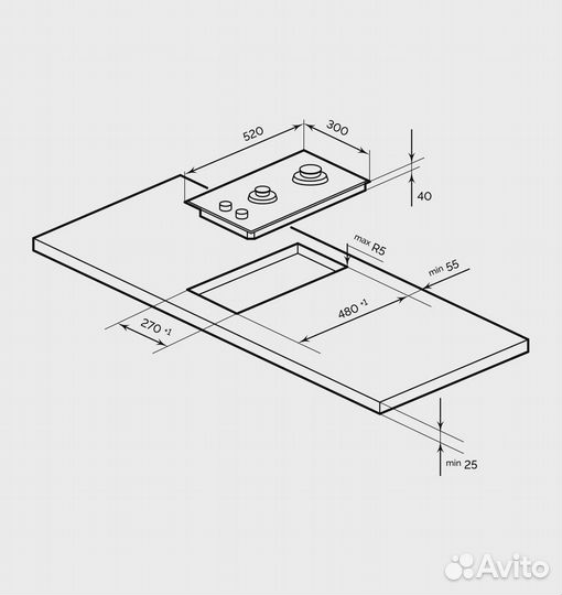 Газовая варочная панель LEX GVG 324 BBL