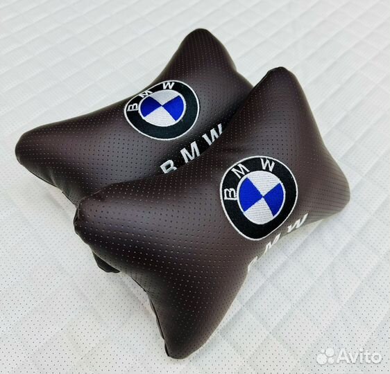 Подушки на подголовник BMW коричневые