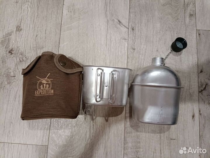 Армейские фляжки котелки