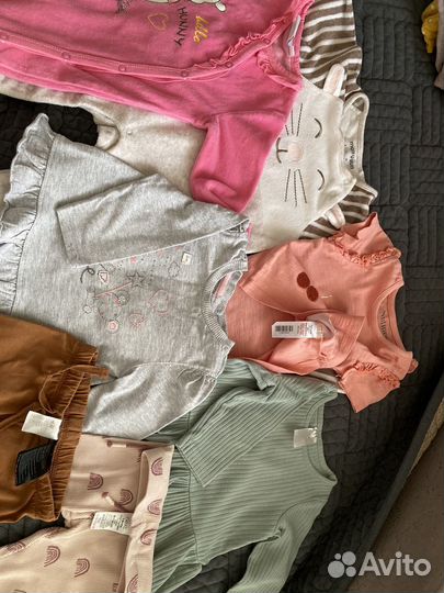 Пакет брендовой одежды для девочки 62-68