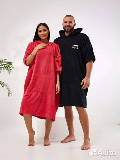 Полотенце пончо мужское, женское