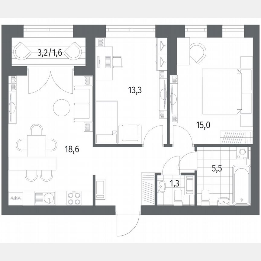 2-к. квартира, 62,7 м², 2/11 эт.