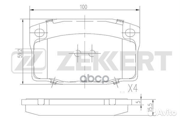 Колодки торм. диск. передн. Daewoo Espero (klej