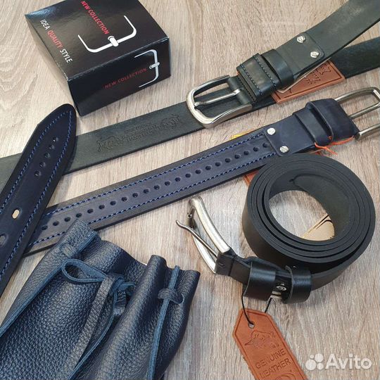 Мужской джинсовый ремень