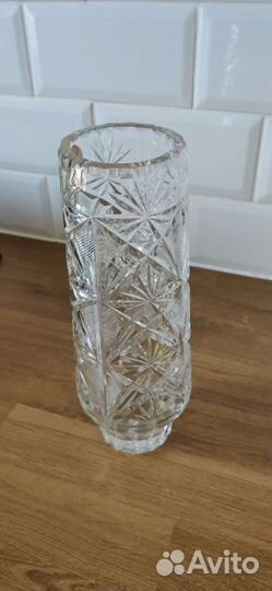 Ваза хрустальная СССР гусь хрустальный