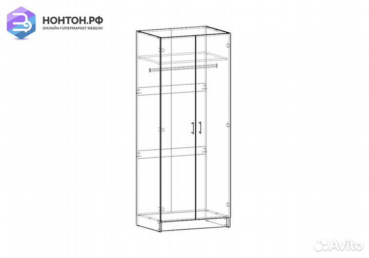 Шкаф 2-дверный Лофт венге