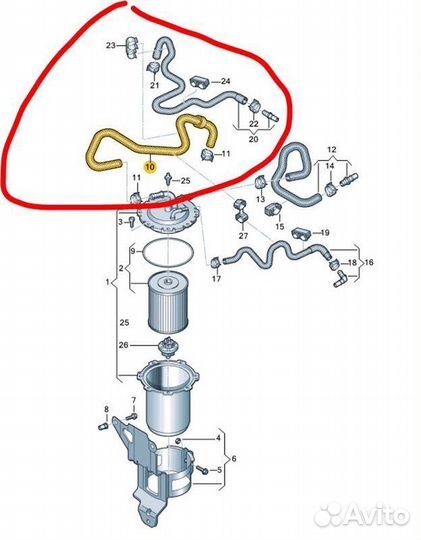 Б/У Топливная трубка - В хорошем состоянииn