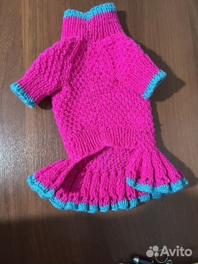 Теплое платье для собаки или кошки