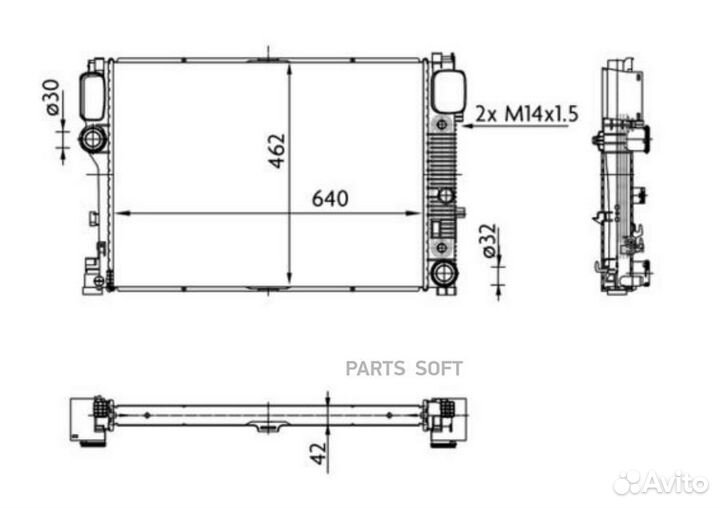 Mahle CR38000S Радиатор mercedes W221