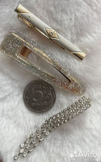 Серьги, заколки и брошка