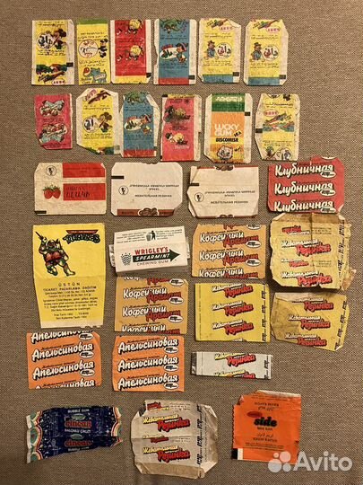 Вкладыши от жвачек/обертка