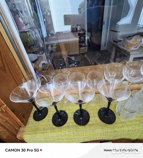 Бокалы фужеры рюмки