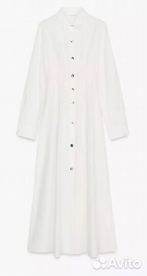 Платье рубашка из поплина zara