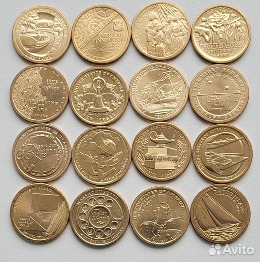 Комплект Президентов США в альбоме 40шт Инновации