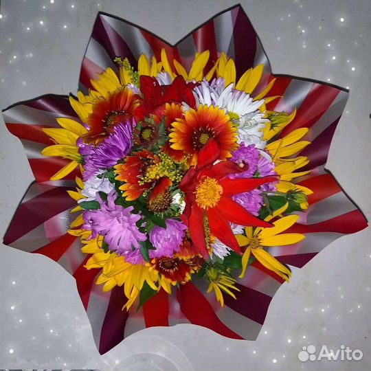 Букеты.Цветы.Георгины.Гладиолусы.хризантемыромашки