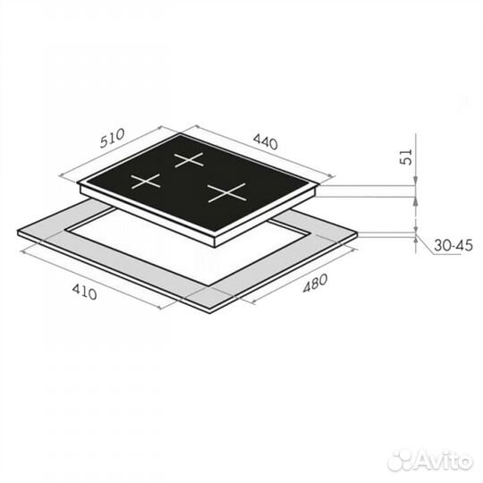 Газовая варочная панель homsair HGG431BK