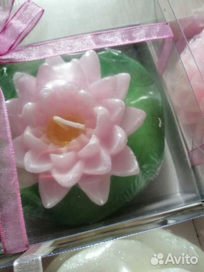 Декоративная свеча цветок