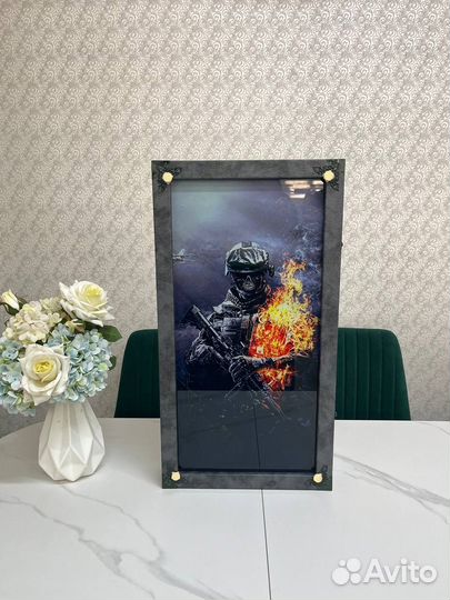 Нарды ручной работы со стеклом 