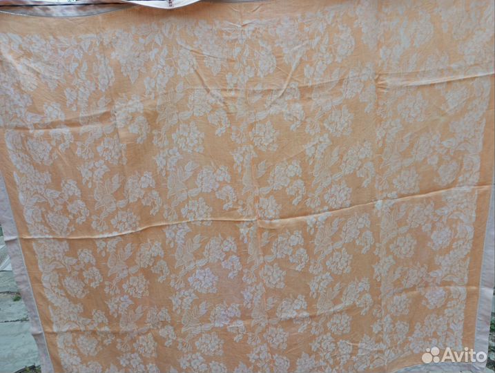 Скатерть лен-жаккард, СССР, бу