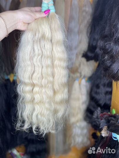 Кудри блонд волосы для наращивания