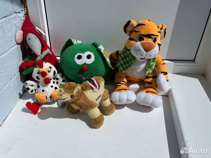 Мягкие игрушки пакетом тигр верблюд мышка