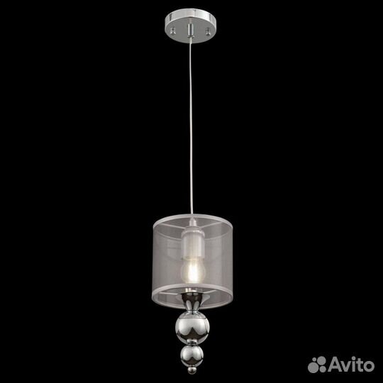 Люстра металл и текстиль в спальню