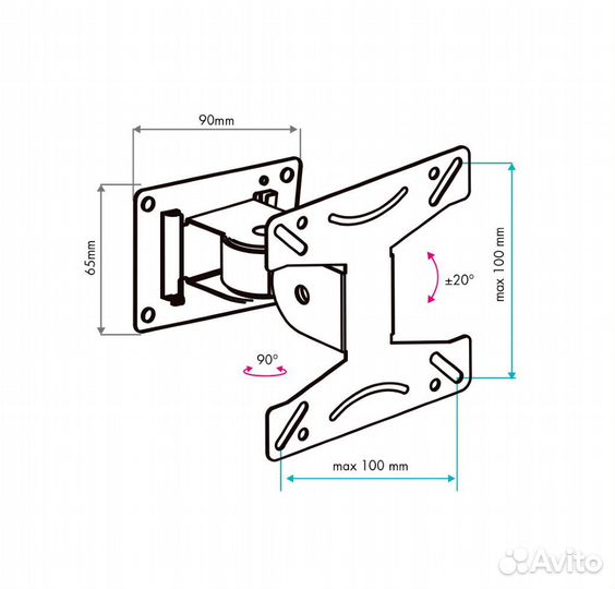 Новый поворотно-наклонный кронштейн для телевизора