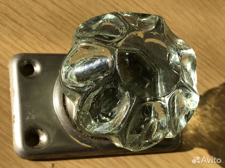 Стеклянная дверная ручка СССР. Ретро. Винтаж