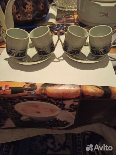 Чашка с блюдцем фарфор