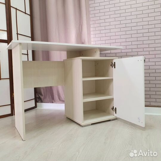 Туалетный стол Дуб анкор светлый/Белый глянец