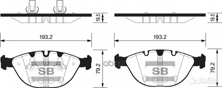 Колодки передние BMW 5 E53 SP2170 SP2170 Sangsin