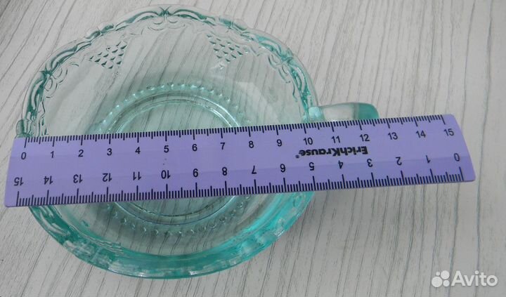 Тарелочка с ручкой. Цветное стекло