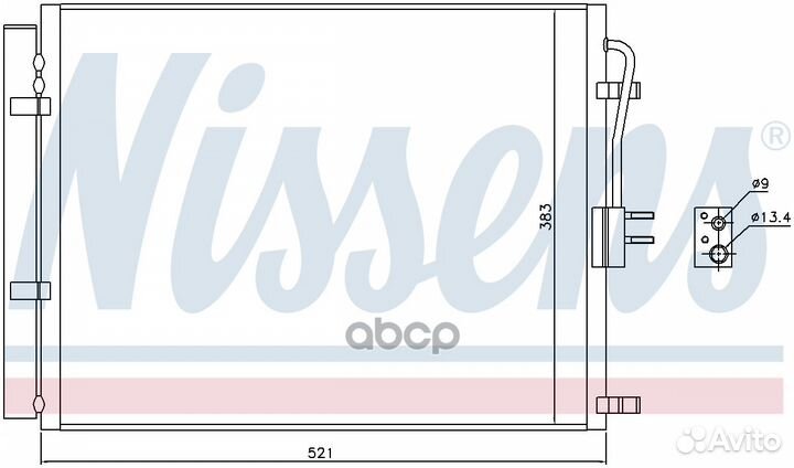 NS940428 радиатор кондиционера Kia Ceed 1.6i 1