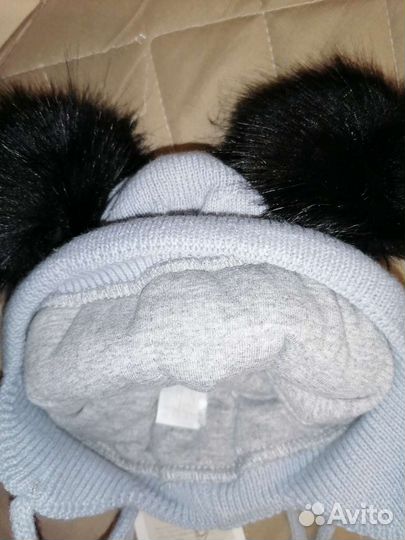Шапка детская, новая, утепленная, 42-44 размер
