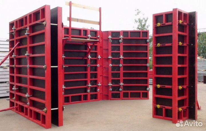 Опалубка стеновая: щиты подкосы замки, проект