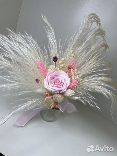 Мини букетики из сухоцветов