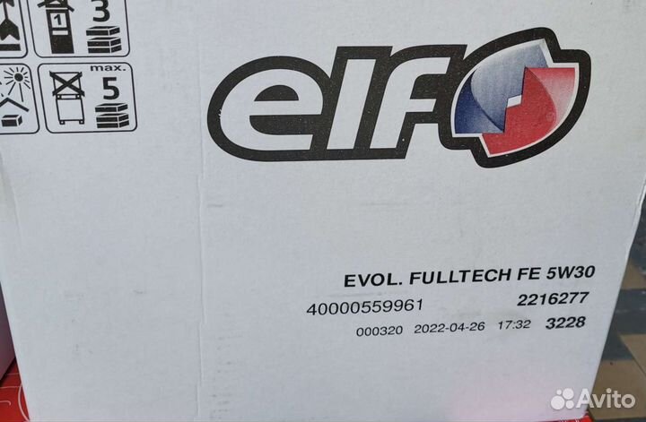 ELF Evolution Full Tech FE 5W30 5 лит. (оригинал)