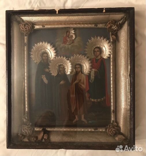 Икона Именник Киот Ковчег Мария Иоанн Николай Серг